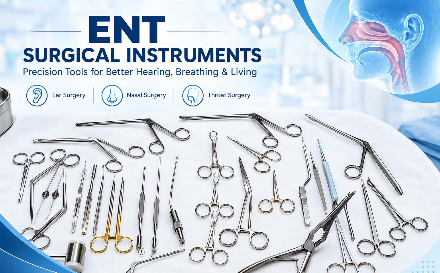 ENT Instruments for Ear, Nose & Throat